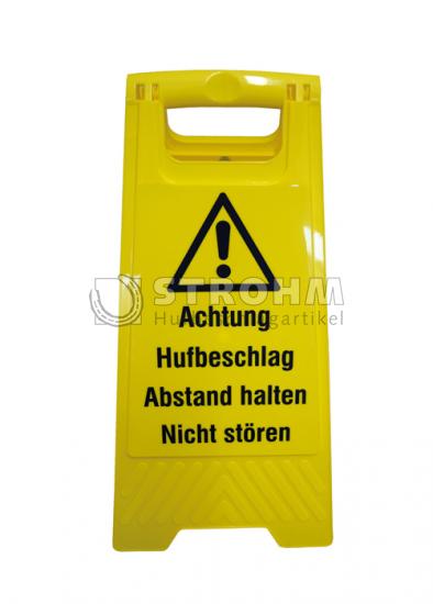 Warnaufsteller 'Achtung Hufbeschlag'