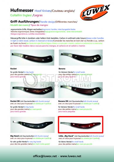Hoof Knife Luwex LITTLE BIG HAND Eco