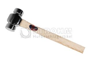 Beschlagshammer Schmiedehammer Hufhammer mit rundem Kopf und Holzstiel 